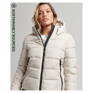 Super Dry HOODED SPIRIT SPORTS PUFFER